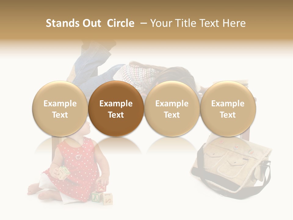 Caucasian Sibling Love PowerPoint Template