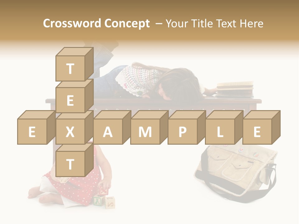 Caucasian Sibling Love PowerPoint Template