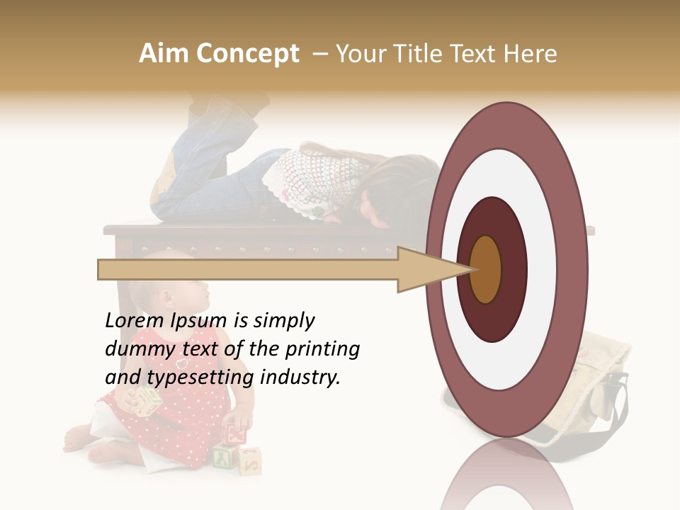 Caucasian Sibling Love PowerPoint Template