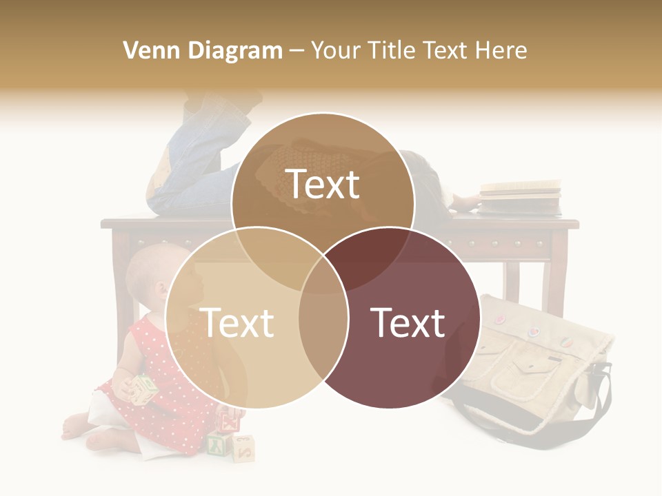 Caucasian Sibling Love PowerPoint Template