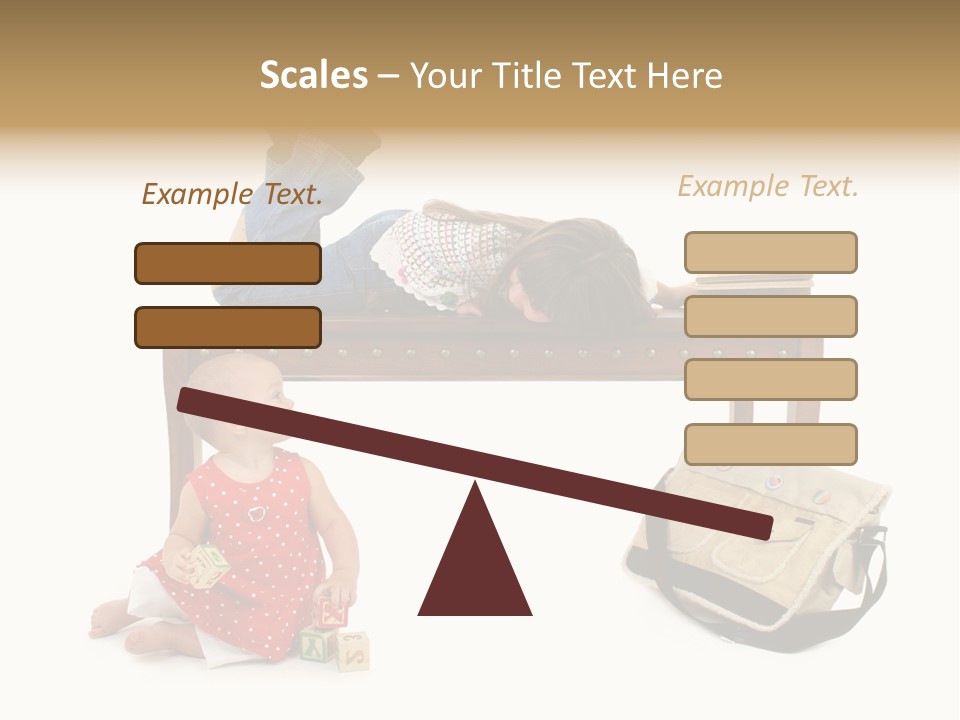 Caucasian Sibling Love PowerPoint Template