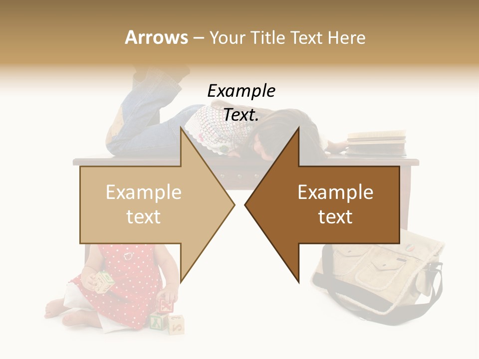 Caucasian Sibling Love PowerPoint Template