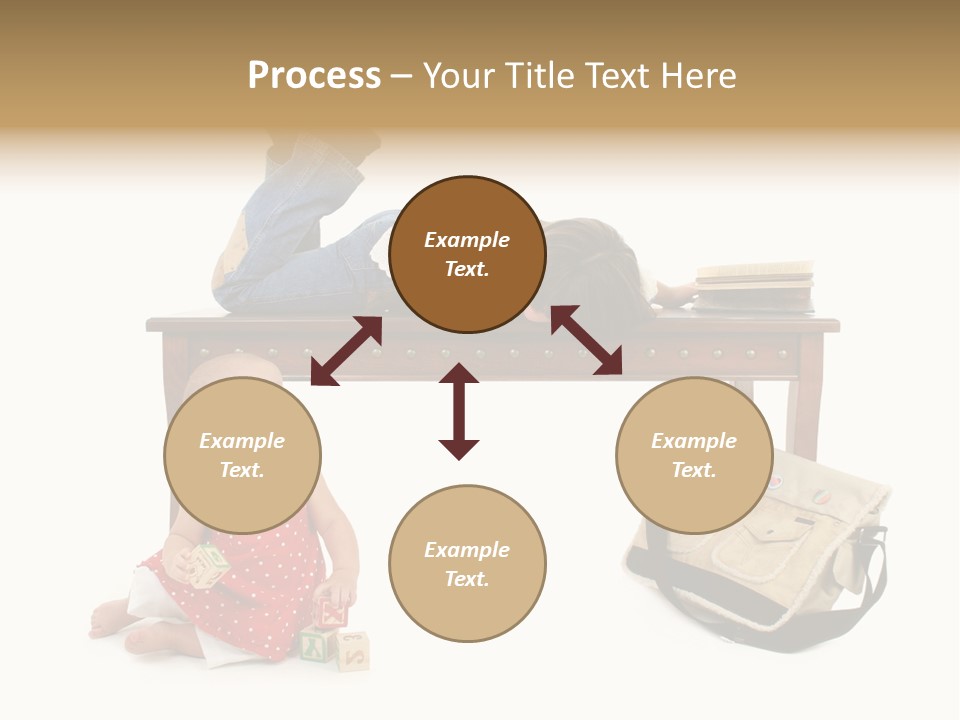 Caucasian Sibling Love PowerPoint Template