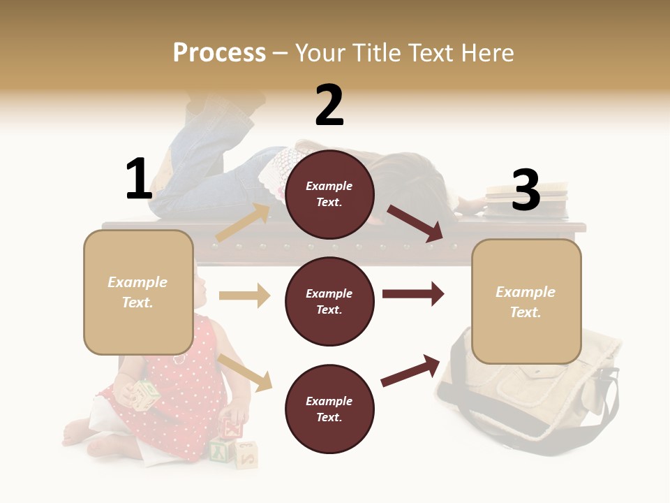 Caucasian Sibling Love PowerPoint Template