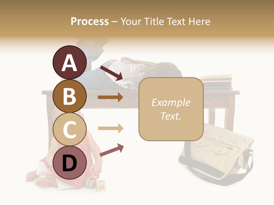 Caucasian Sibling Love PowerPoint Template