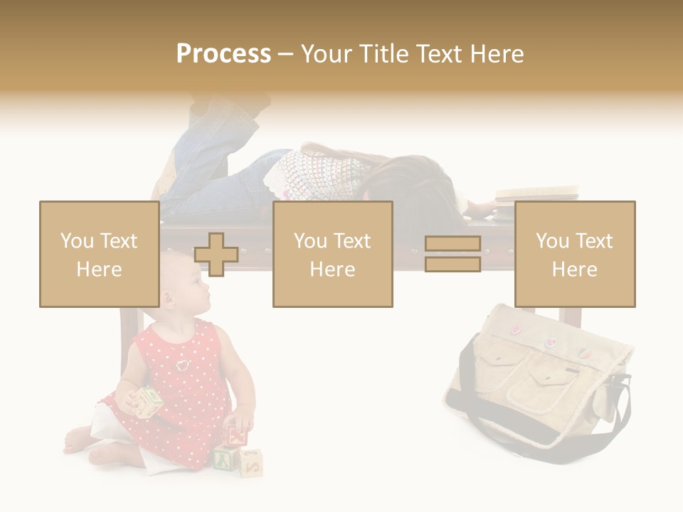 Caucasian Sibling Love PowerPoint Template