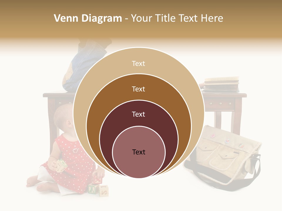 Caucasian Sibling Love PowerPoint Template