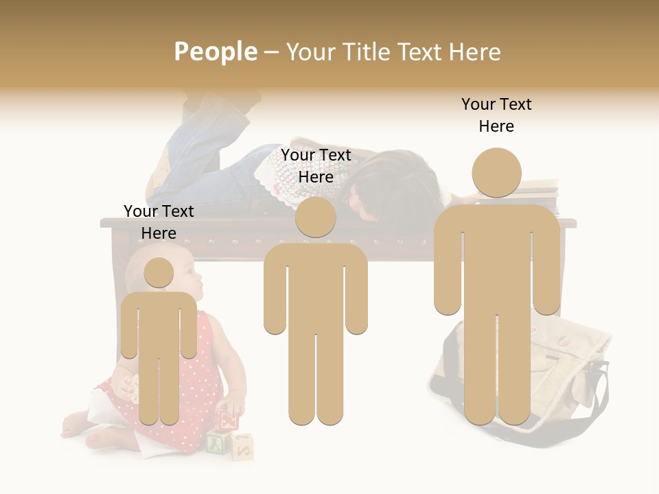 Caucasian Sibling Love PowerPoint Template