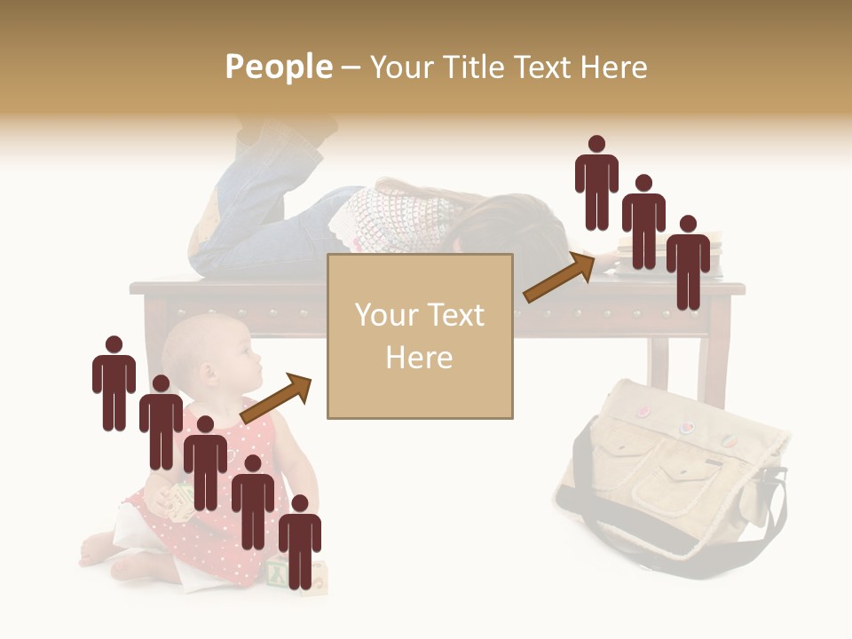 Caucasian Sibling Love PowerPoint Template