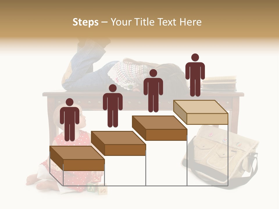 Caucasian Sibling Love PowerPoint Template