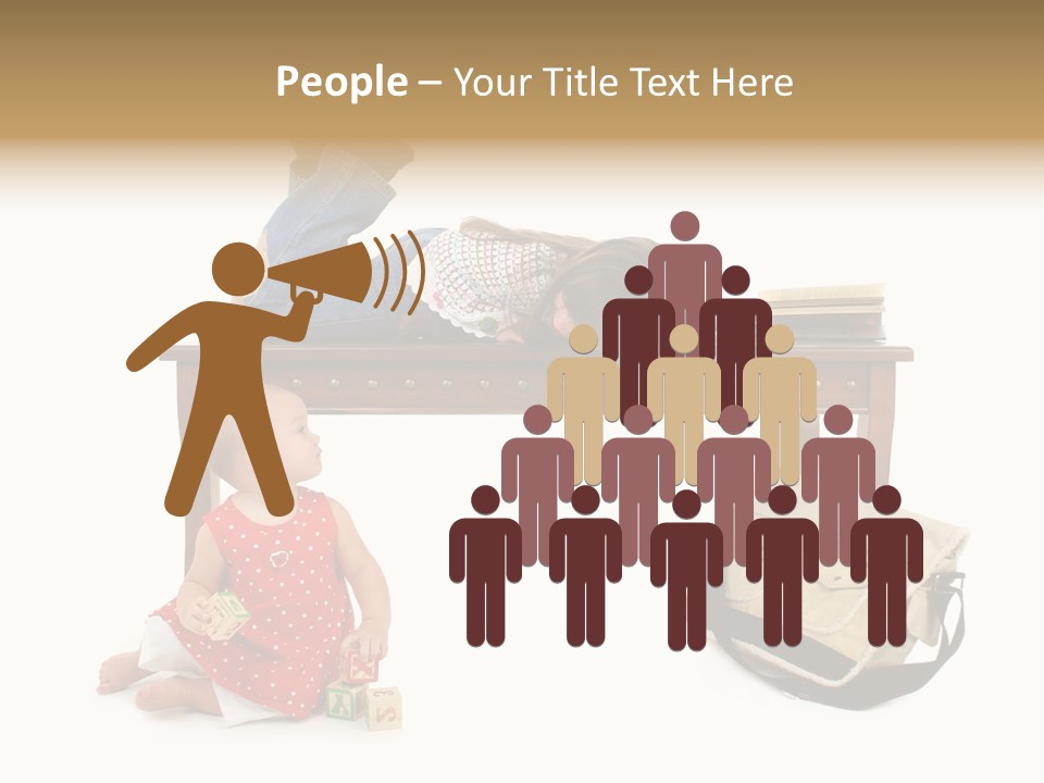 Caucasian Sibling Love PowerPoint Template