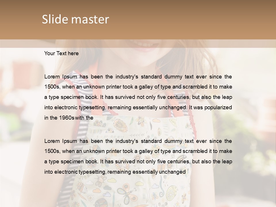 Compost Female Having Fun PowerPoint Template