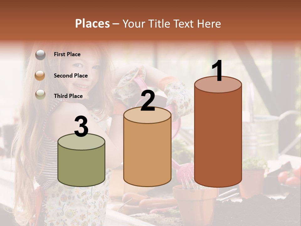 Having Fun At Camera Trowel PowerPoint Template