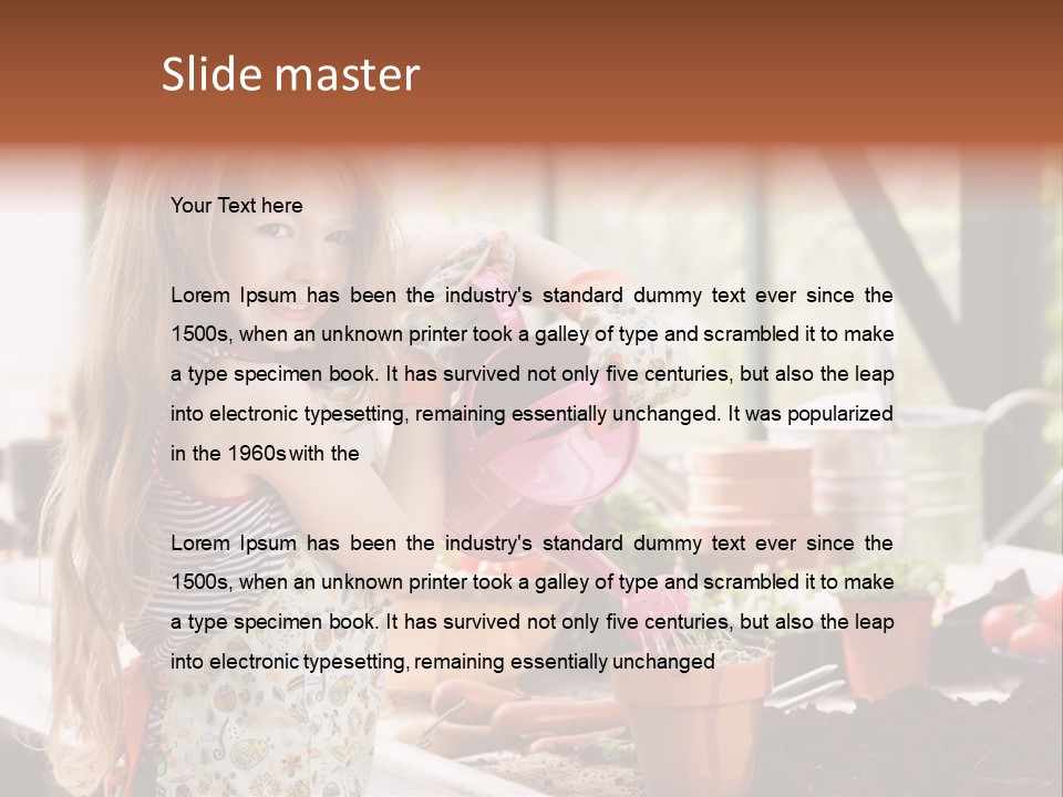 Having Fun At Camera Trowel PowerPoint Template