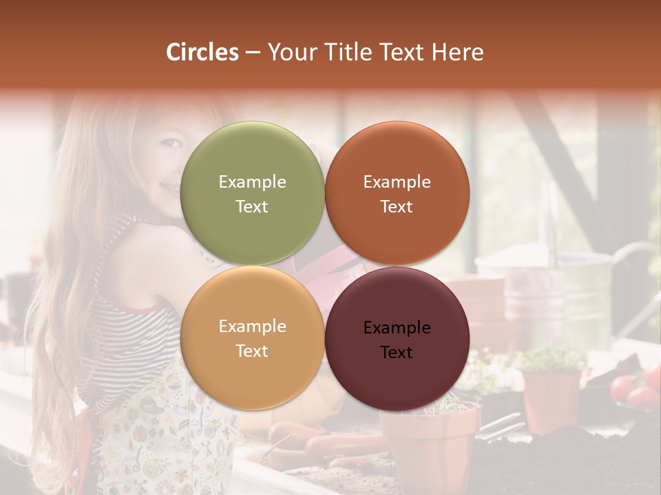 Having Fun At Camera Trowel PowerPoint Template