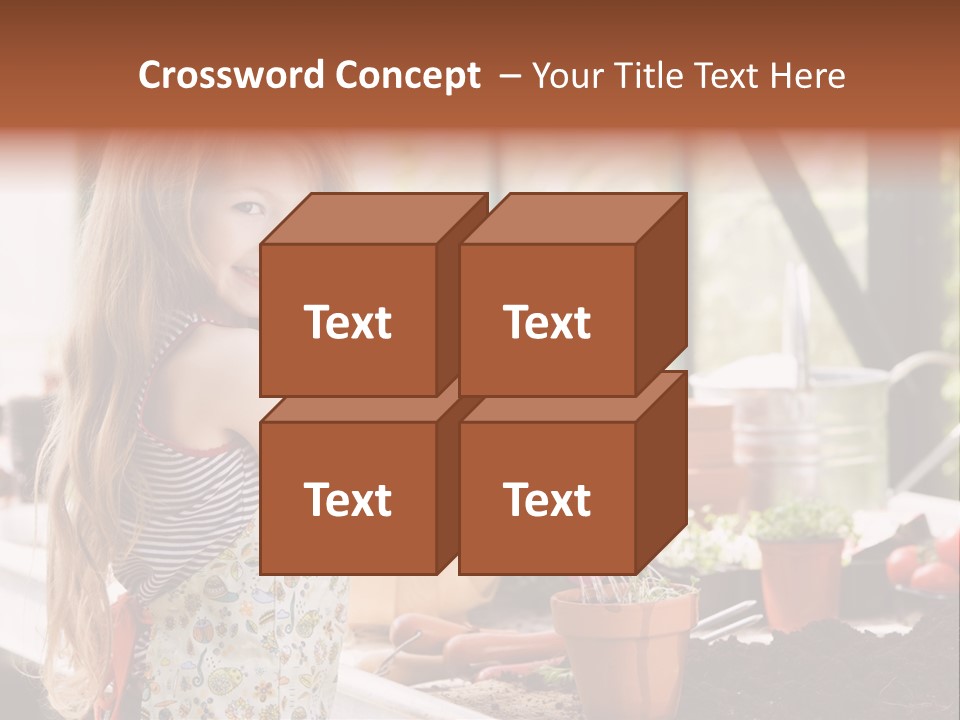 Having Fun At Camera Trowel PowerPoint Template