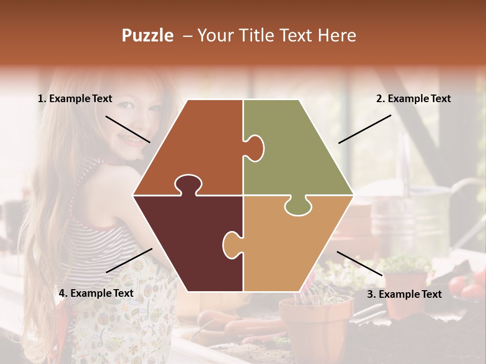 Having Fun At Camera Trowel PowerPoint Template
