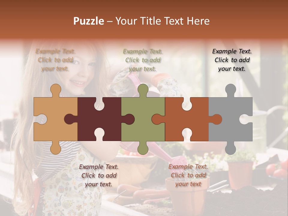 Having Fun At Camera Trowel PowerPoint Template