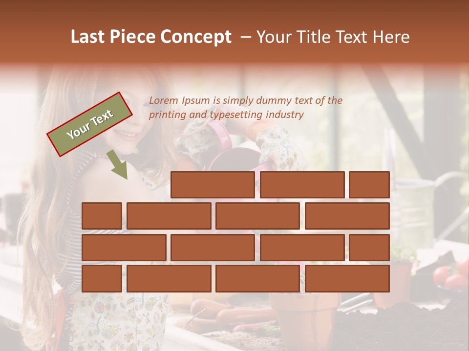 Having Fun At Camera Trowel PowerPoint Template