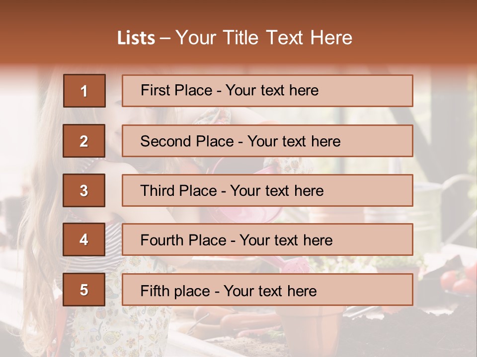 Having Fun At Camera Trowel PowerPoint Template