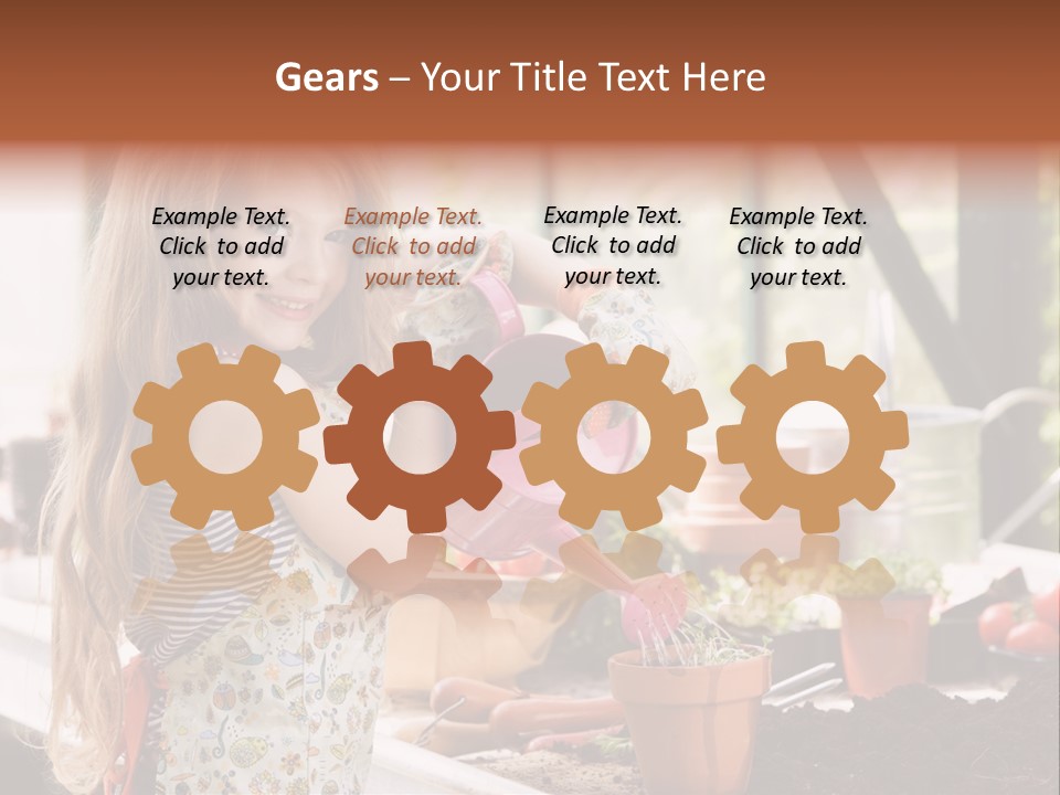 Having Fun At Camera Trowel PowerPoint Template