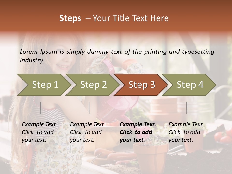 Having Fun At Camera Trowel PowerPoint Template