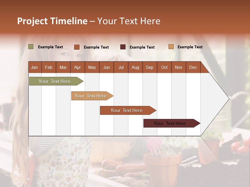 Having Fun At Camera Trowel PowerPoint Template