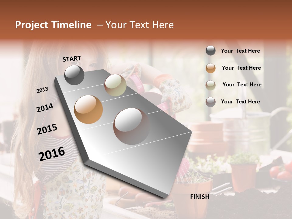 Having Fun At Camera Trowel PowerPoint Template