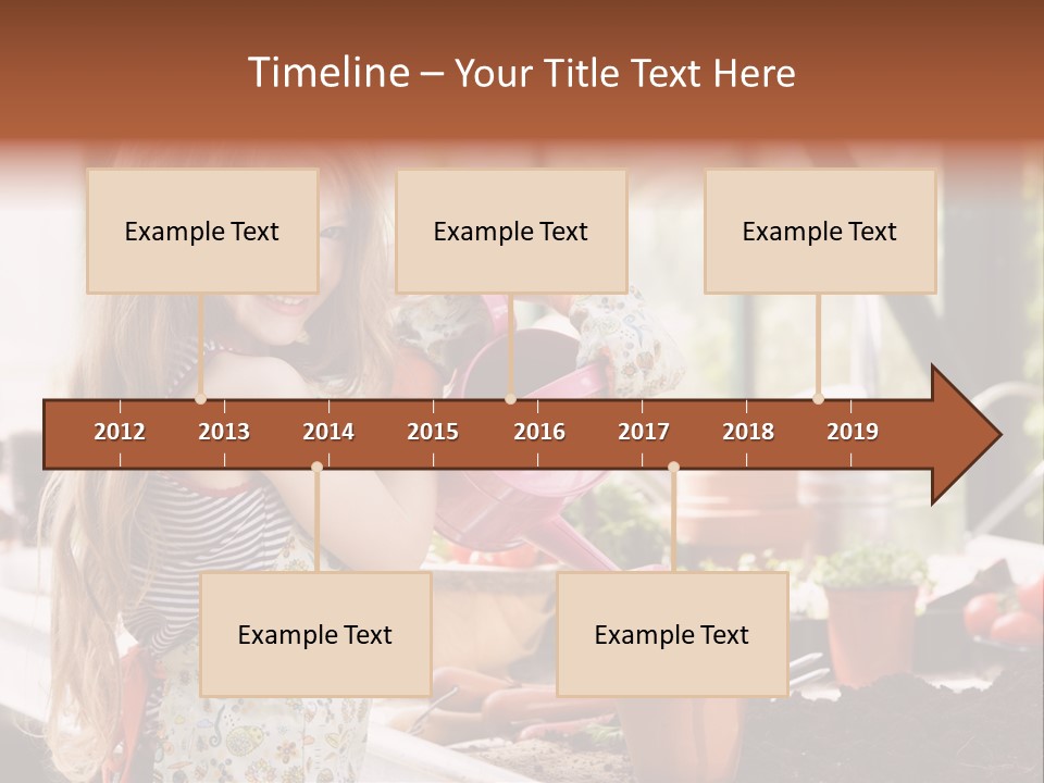 Having Fun At Camera Trowel PowerPoint Template