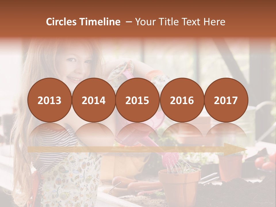 Having Fun At Camera Trowel PowerPoint Template