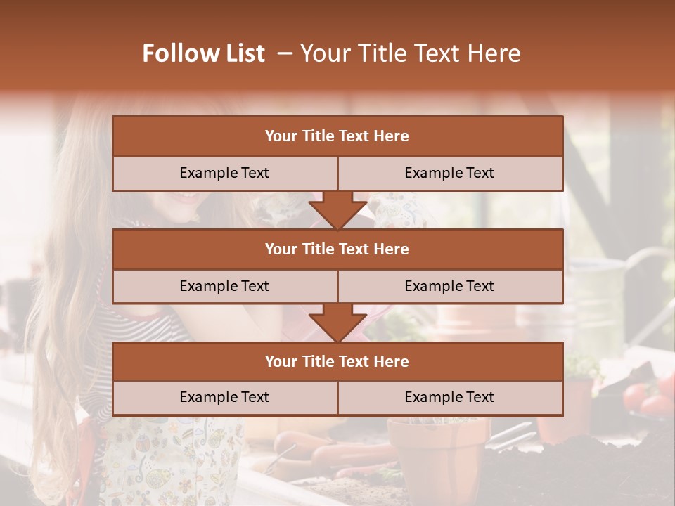 Having Fun At Camera Trowel PowerPoint Template