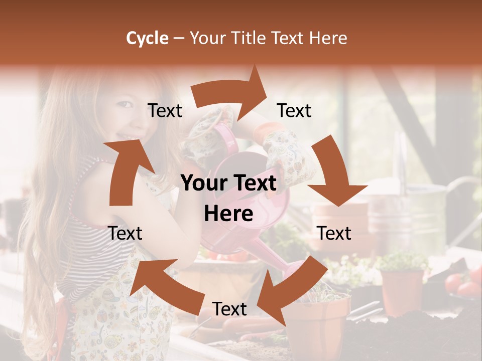 Having Fun At Camera Trowel PowerPoint Template