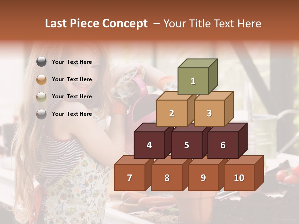 Having Fun At Camera Trowel PowerPoint Template