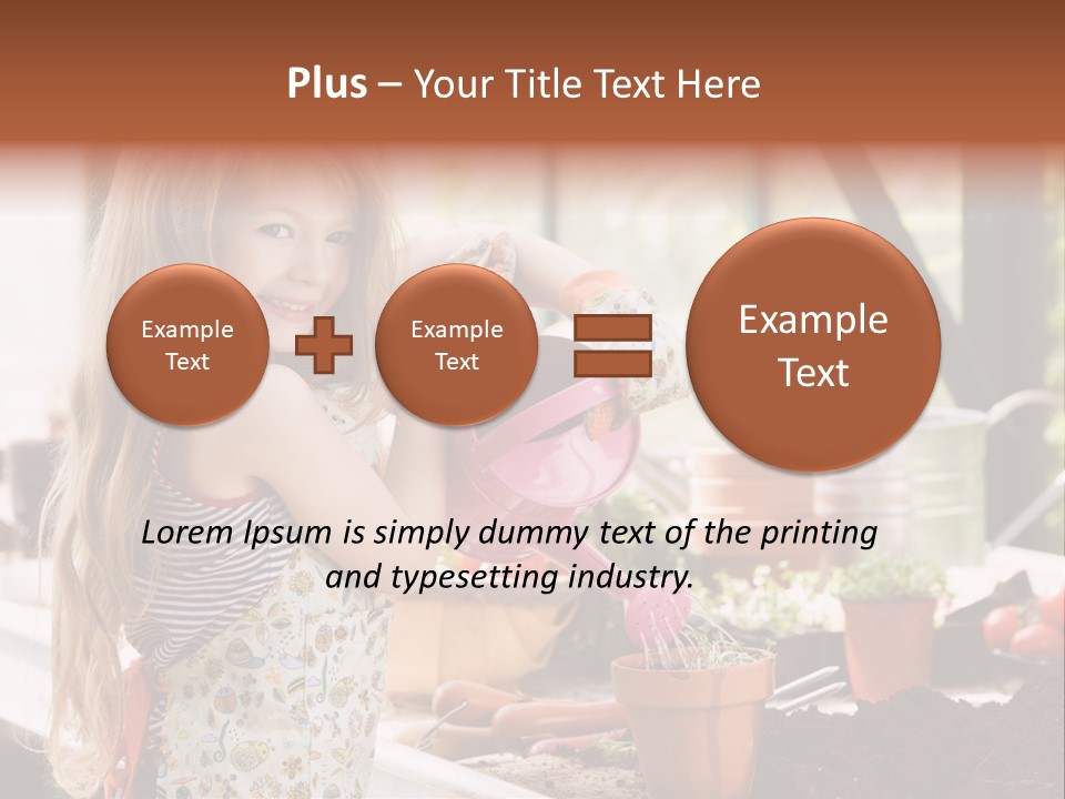 Having Fun At Camera Trowel PowerPoint Template