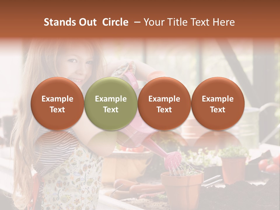 Having Fun At Camera Trowel PowerPoint Template