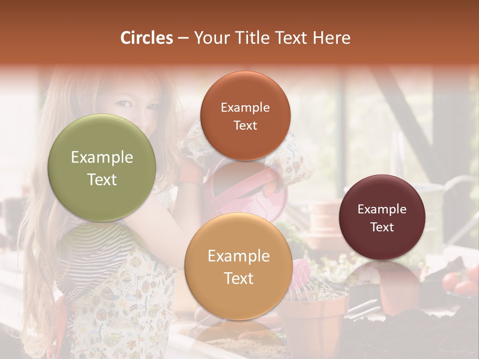 Having Fun At Camera Trowel PowerPoint Template