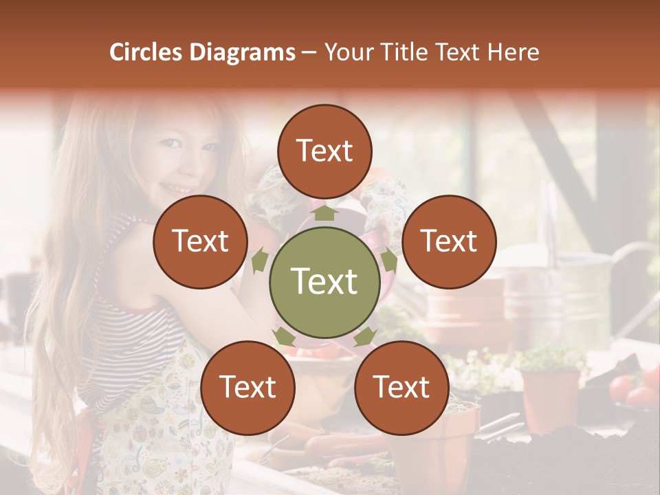 Having Fun At Camera Trowel PowerPoint Template