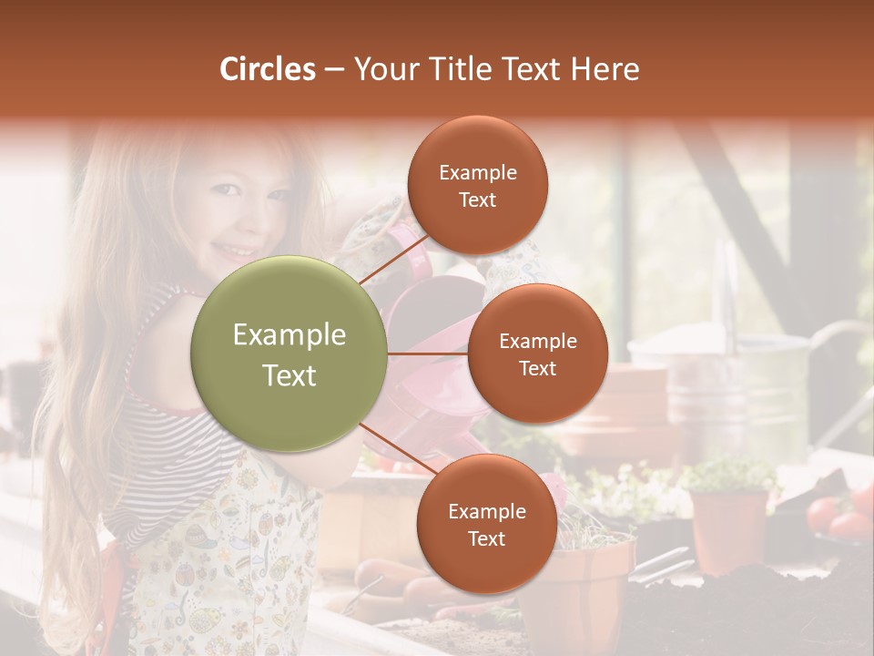 Having Fun At Camera Trowel PowerPoint Template
