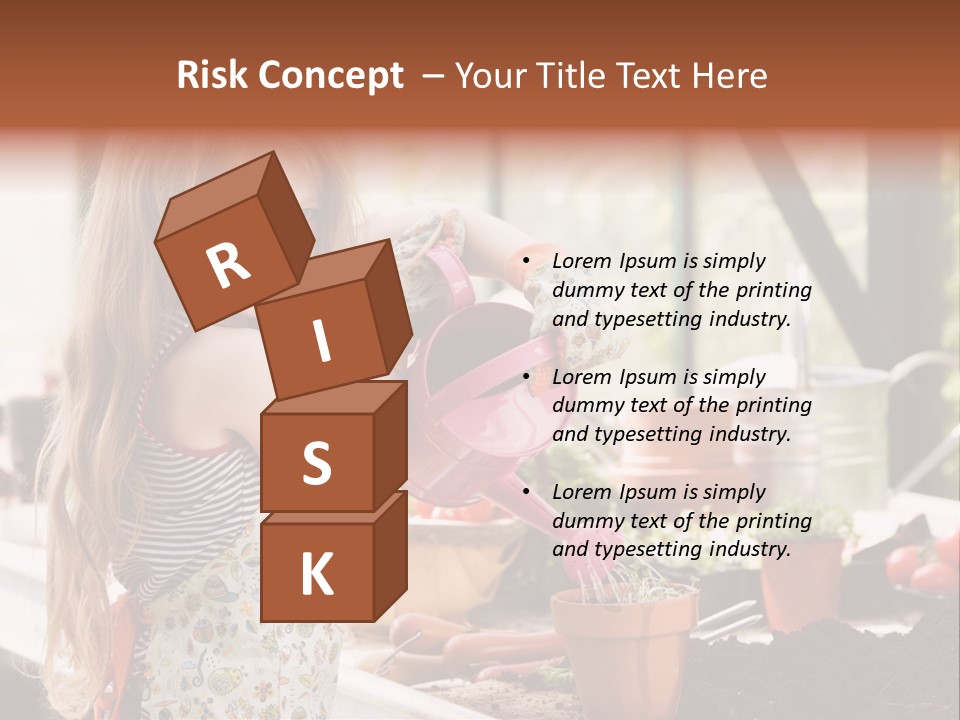 Having Fun At Camera Trowel PowerPoint Template