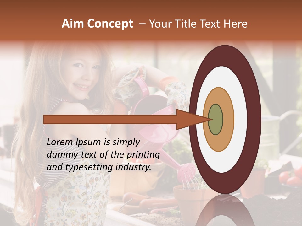 Having Fun At Camera Trowel PowerPoint Template