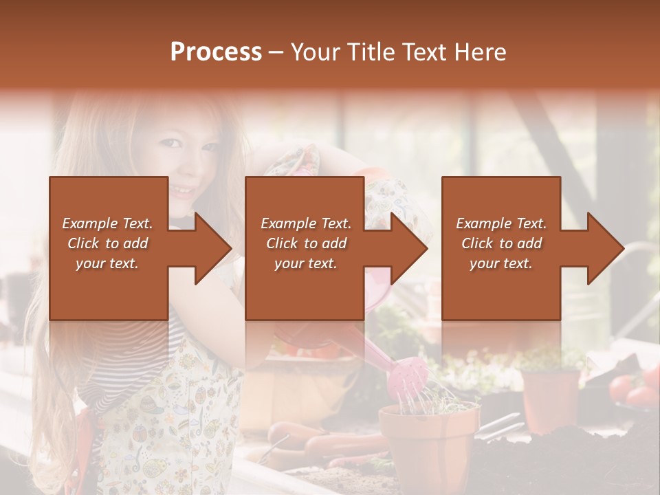 Having Fun At Camera Trowel PowerPoint Template