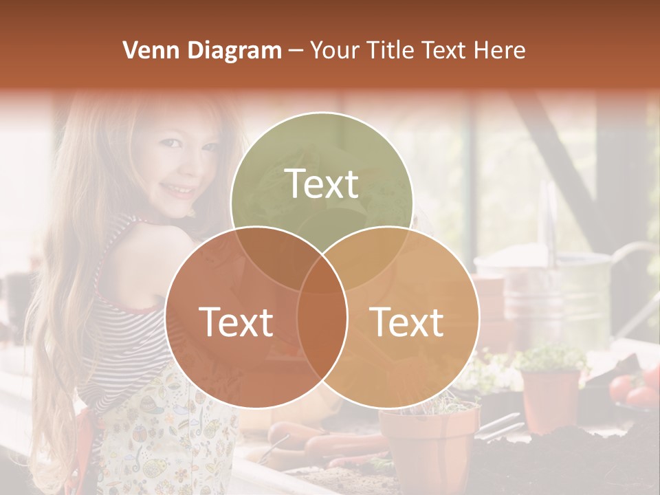 Having Fun At Camera Trowel PowerPoint Template