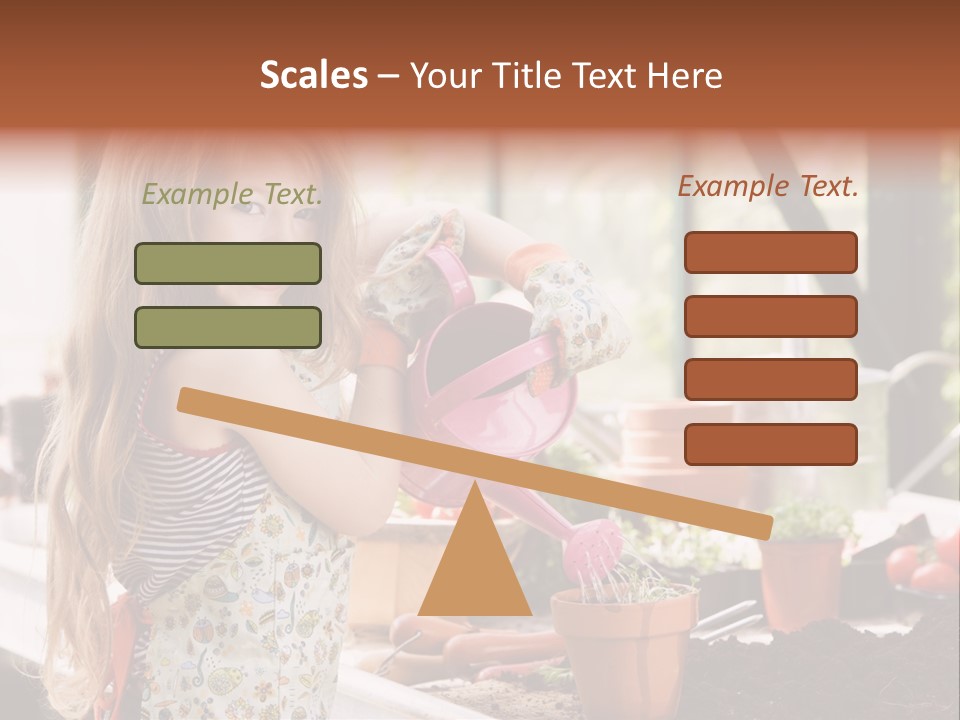 Having Fun At Camera Trowel PowerPoint Template