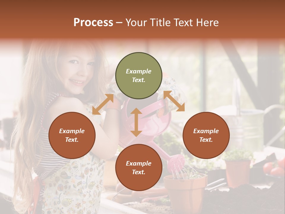Having Fun At Camera Trowel PowerPoint Template