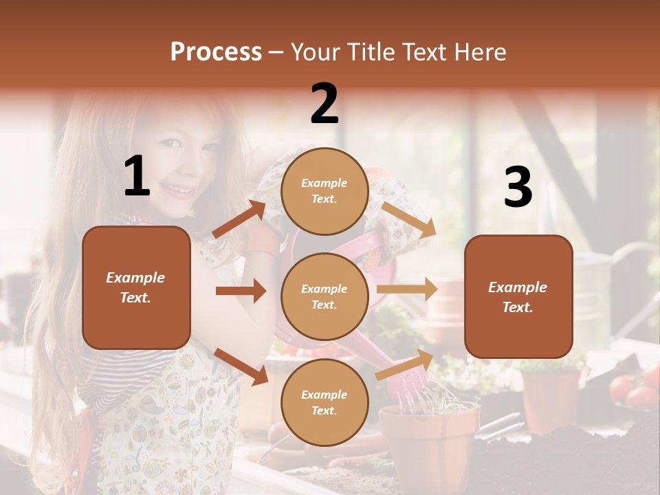Having Fun At Camera Trowel PowerPoint Template