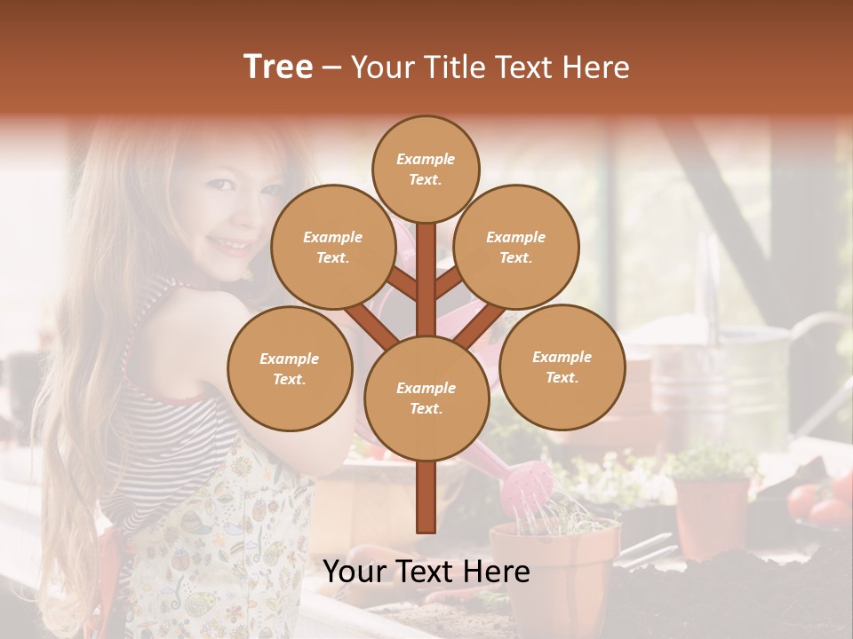 Having Fun At Camera Trowel PowerPoint Template