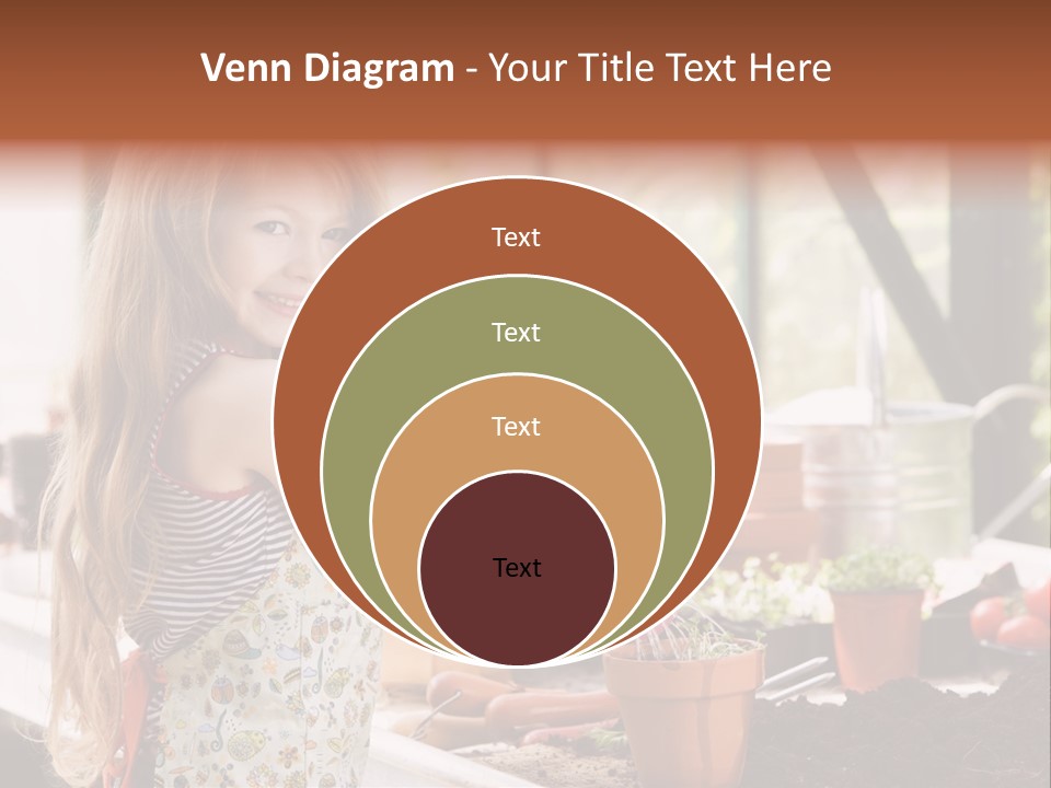 Having Fun At Camera Trowel PowerPoint Template