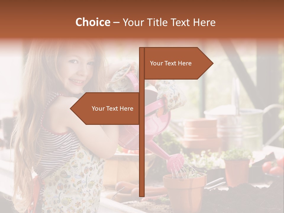 Having Fun At Camera Trowel PowerPoint Template