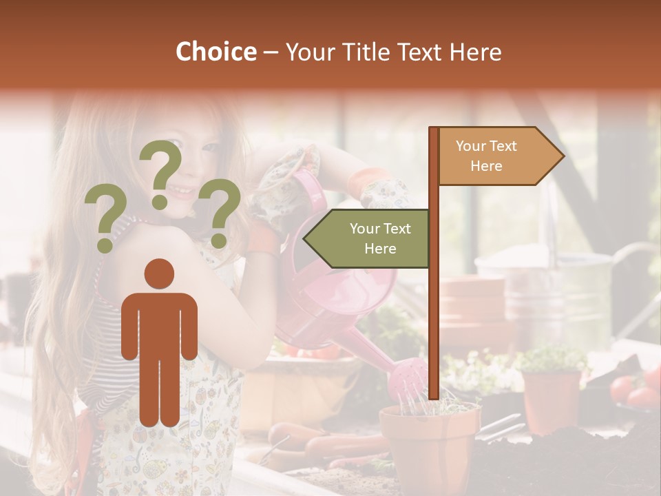 Having Fun At Camera Trowel PowerPoint Template