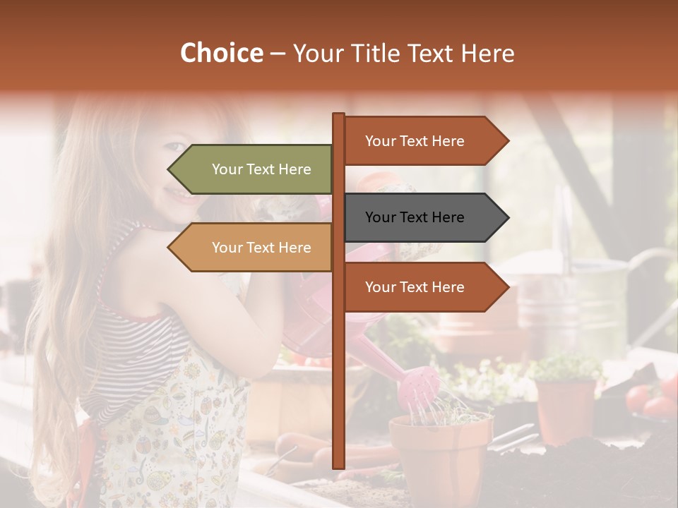 Having Fun At Camera Trowel PowerPoint Template